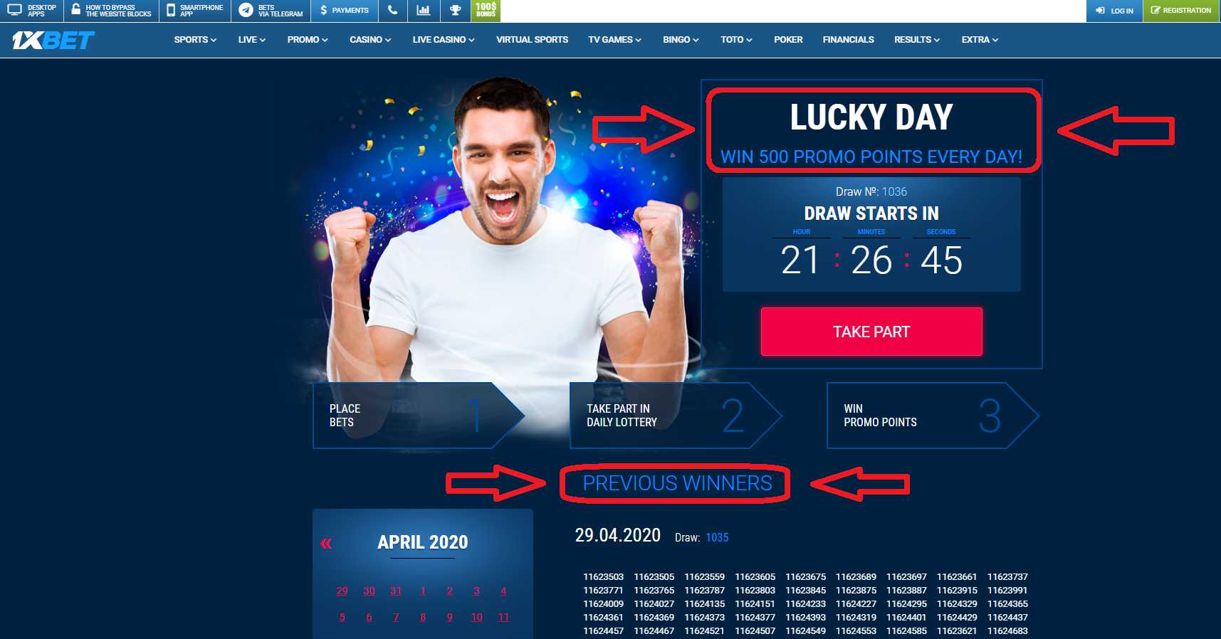 Lucky Friday 1xBet information